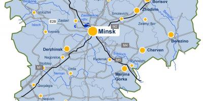 Minsk Bielorusko mapu