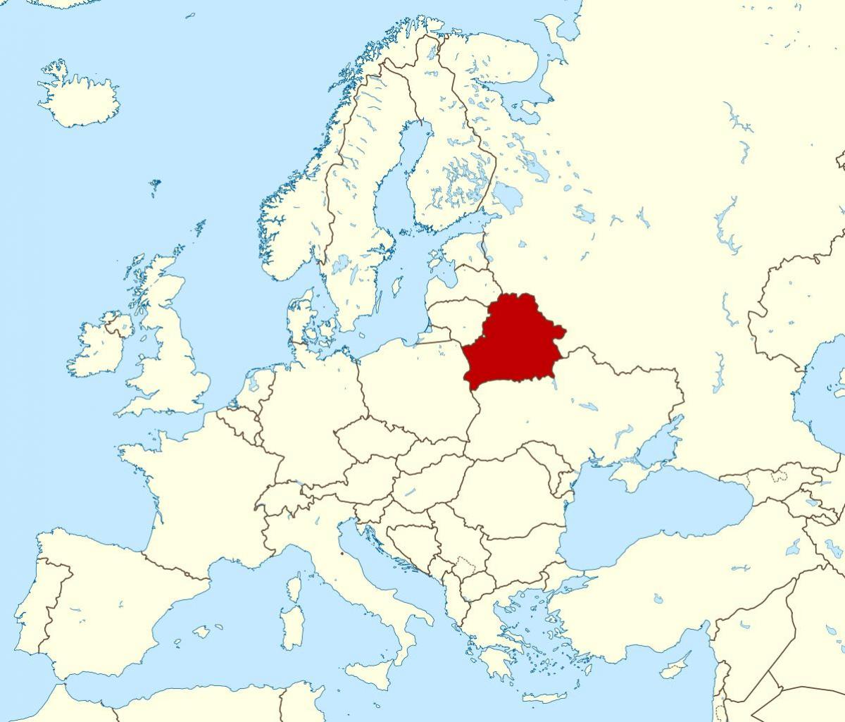 Bielorusko polohu na mape sveta