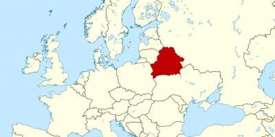 Bielorusko polohu na mape sveta